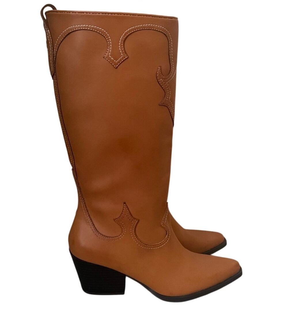 New Zodiac Dawson Womens Size 7.5 Cuoio Tan Knee High Western Boots